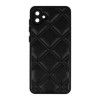 Capa Silicone Samsung Galaxy A04 Preto Leather Almofadada Com Protetor De Câmera D3
