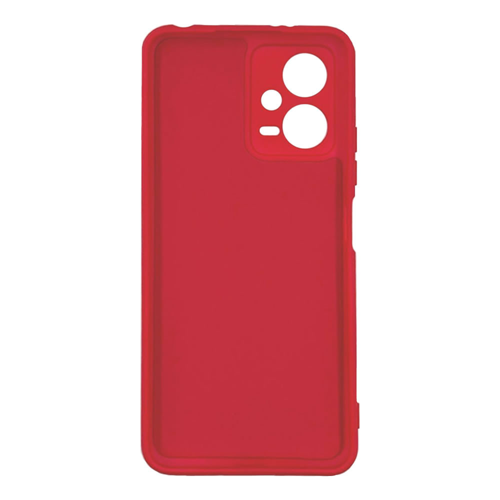 Capa Silicone Xiaomi Redmi Note 12 5g/Poco X5 Pro Vermelho Com Protetor De Câmera