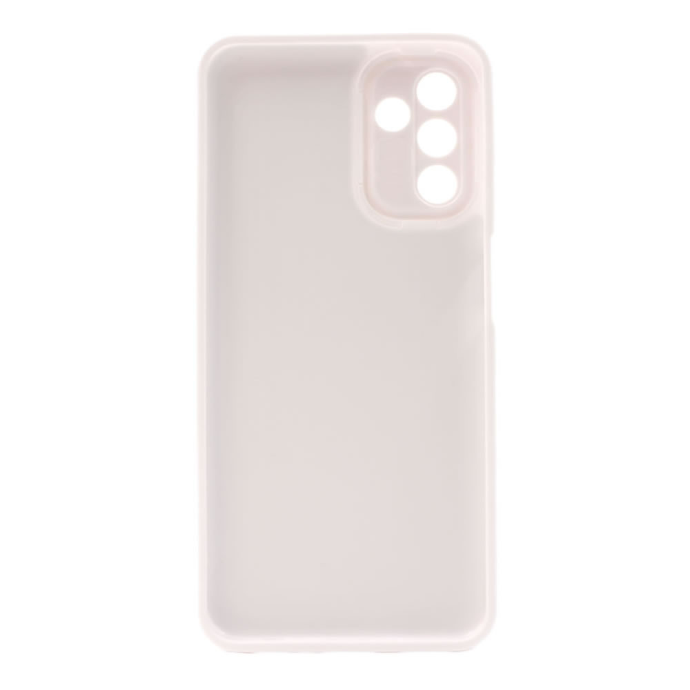 Capa Silicone Dura Samsung Galaxy A14 Branco Corações Com Protetor De Câmera