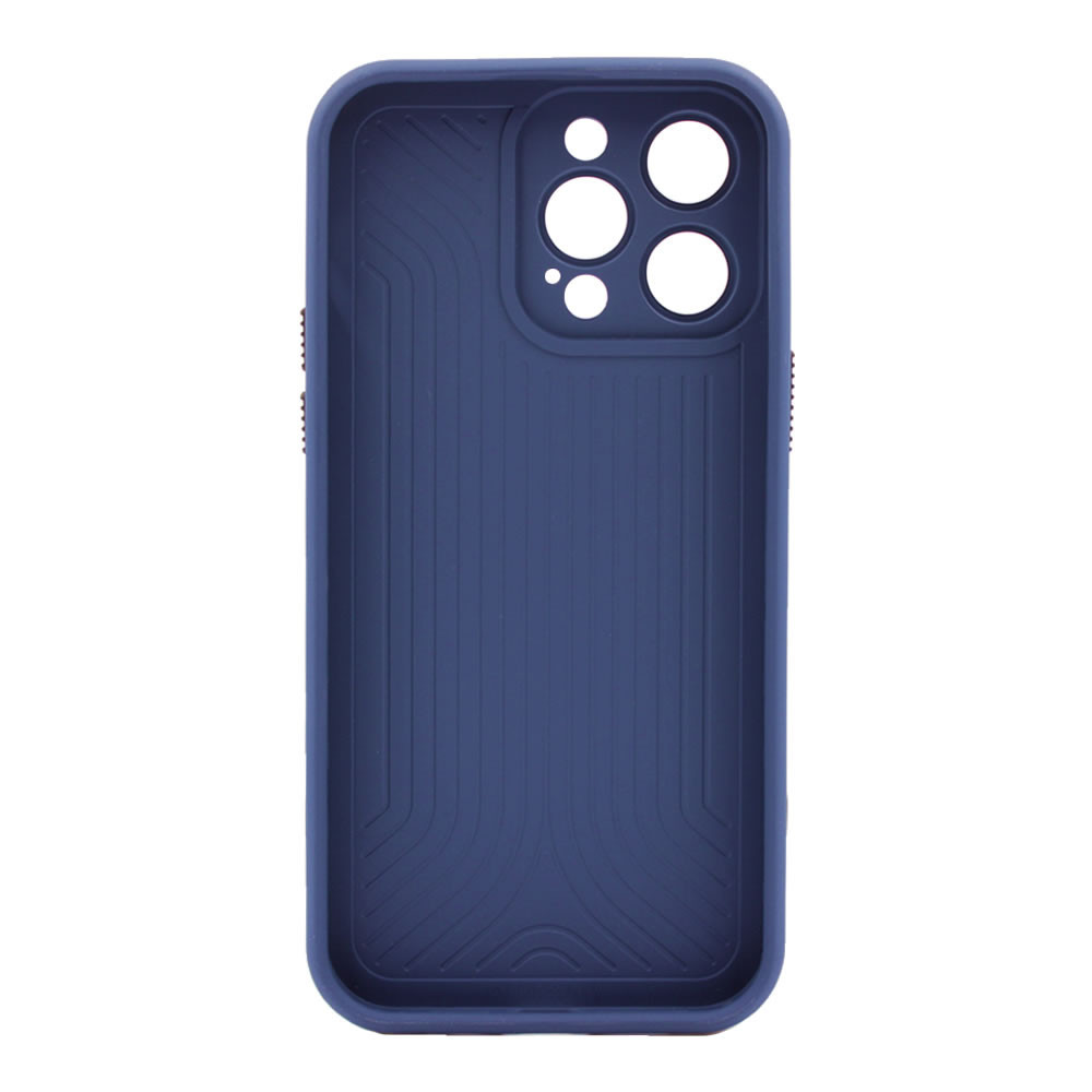Capa Silicone Dura Apple Iphone 14 Pro Max Azul Com Protetor De Câmera