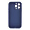 Apple Iphone 14 Pro Max Blue Hard Silicone Case With Camera Protector