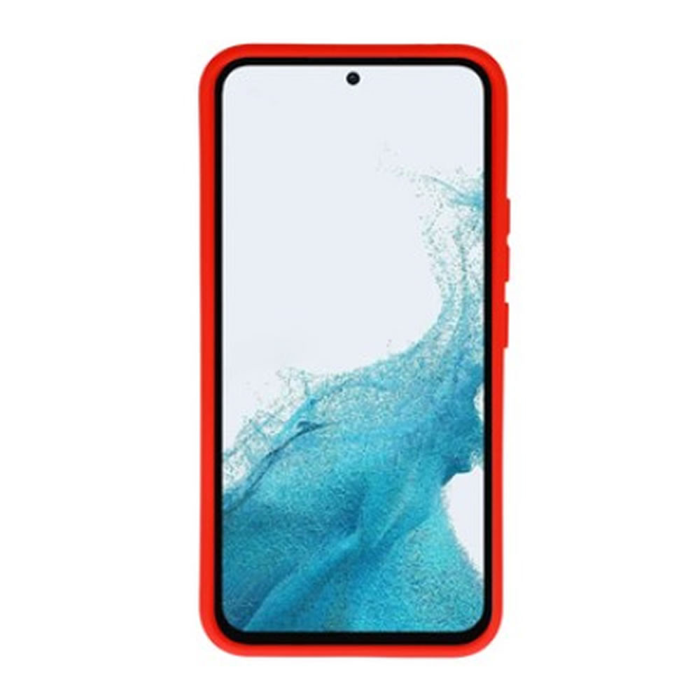 Capa Silicone Gel Samsung Galaxy A34 5G Vermelho Com Protetor De Câmera E Janela Deslizante