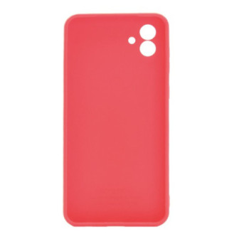 Samsung Galaxy A05 Red Silicone Case With 3D Camera Protector