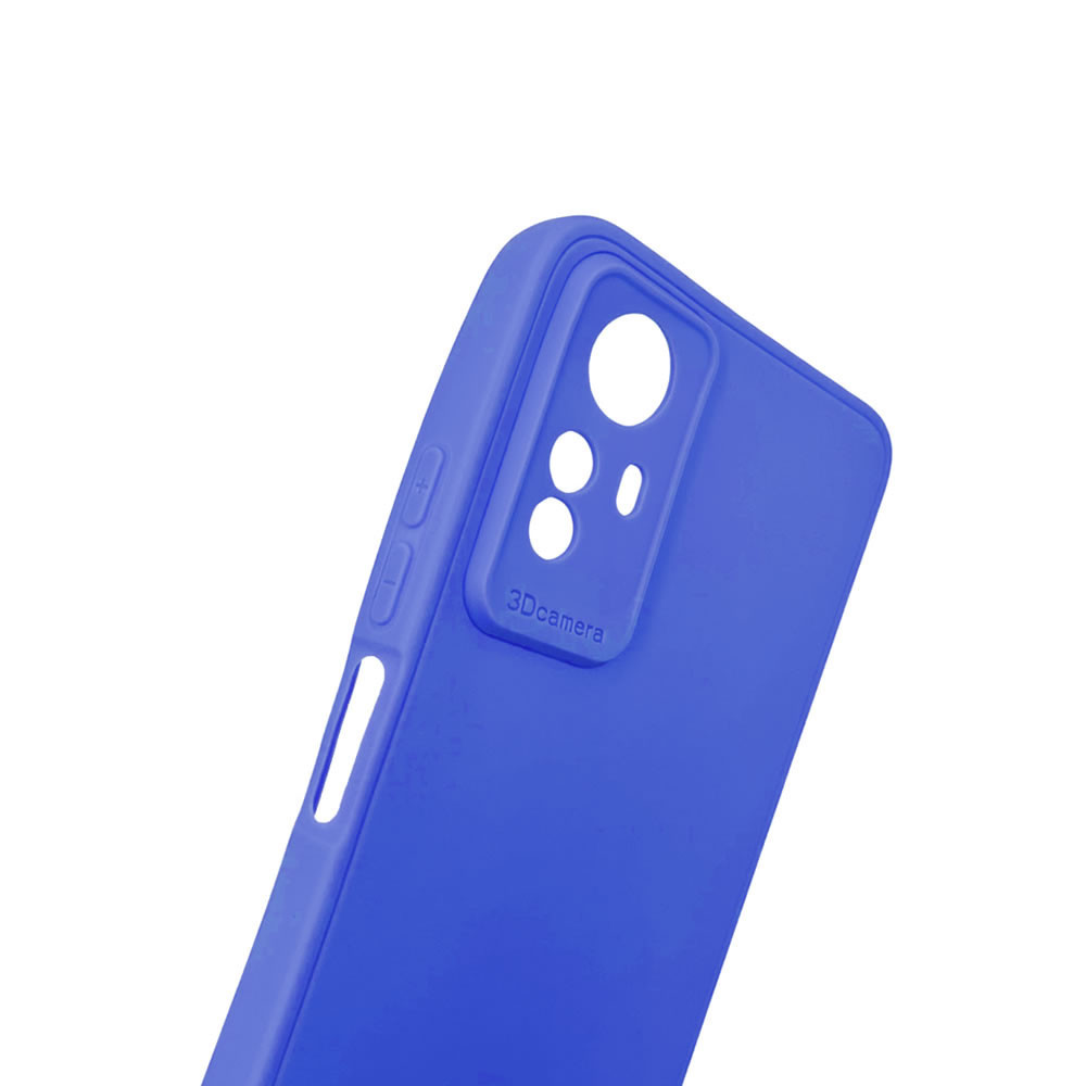 Capa Silicone Gel Xiaomi Redmi Note 12s Azul Com Protetor De Câmera 3D