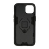 Apple Iphone 14 Black Ring Armor Armor Carbon Anti-Shock Silicone Case