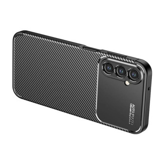 Samsung Galaxy A24 4G/A25 5G Black Auto Focus Vennus Carbon Silicone Gel Case With Camera Protector