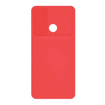 Capa Silicone Gel Xiaomi Redmi 12C Vermelho Com Protetor De Câmera E Janela Deslizante