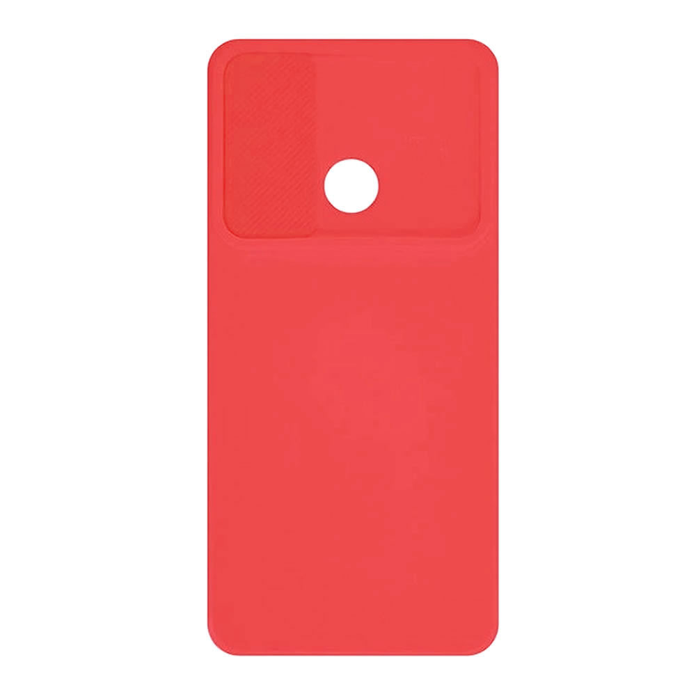 Capa Silicone Gel Xiaomi Redmi 12C Vermelho Com Protetor De Câmera E Janela Deslizante