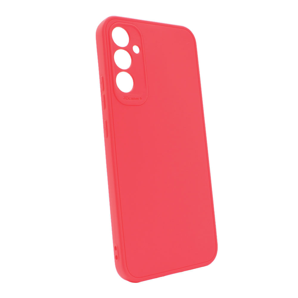 Samsung Galaxy A55 Red Silicone Gel Case With 3D Camera Protector