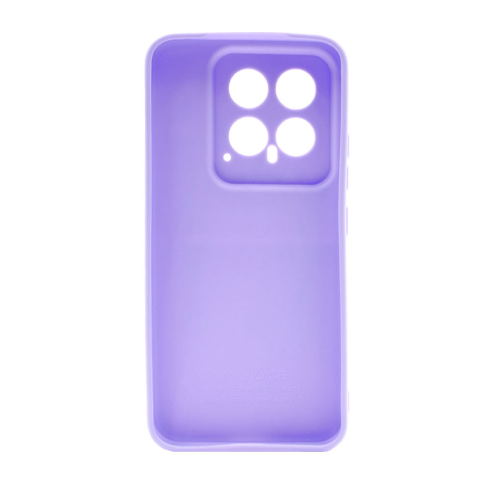 Xiaomi 14 Lilac With 3D Camera Protector Silicone Gel Case