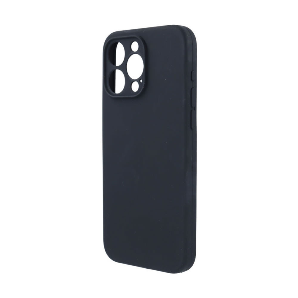 Apple Iphone 15 Pro Black Silicone Case With Camera Protector