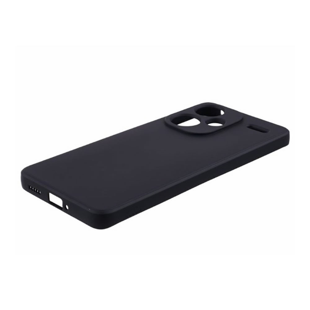 Xiaomi Redmi Note 13 Pro Plus Black With 3D Camera Protector Silicone Gel Case