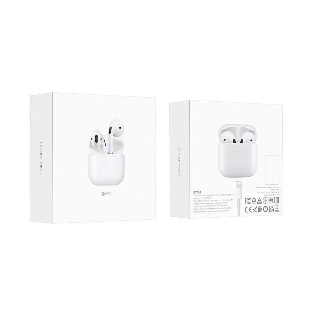 Borofone BW34 White Stereo Earbuds