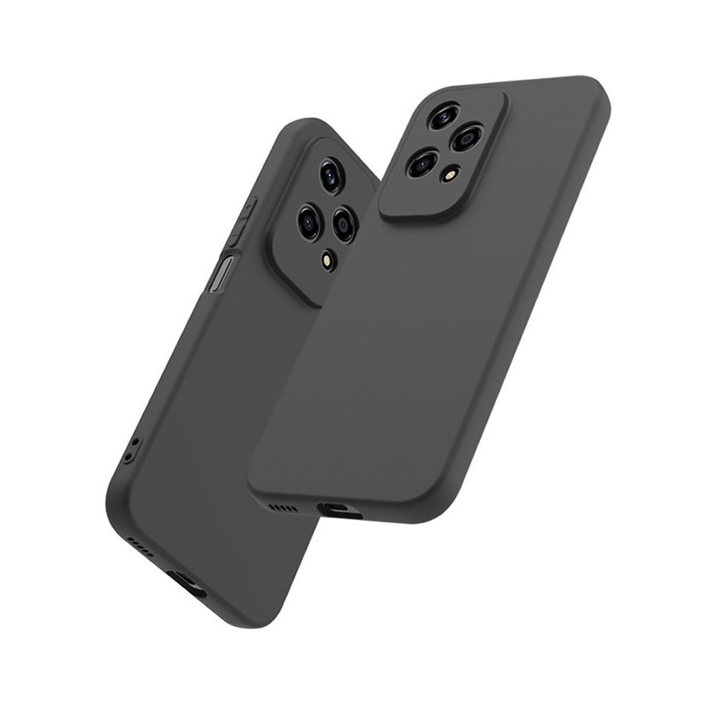 Huawei Honor 200 Lite Black Silicone Case With Camera Protector