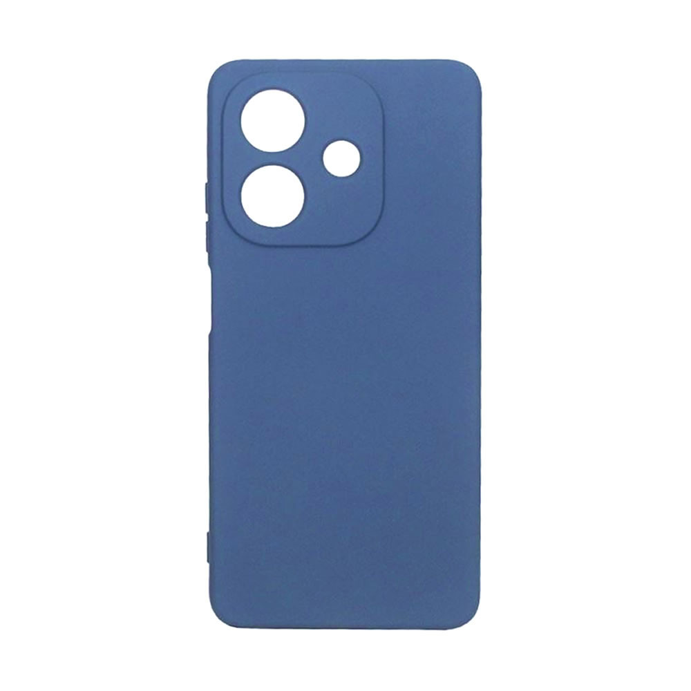 Oppo A40 Dark Blue Silicone Case With Camera Protector