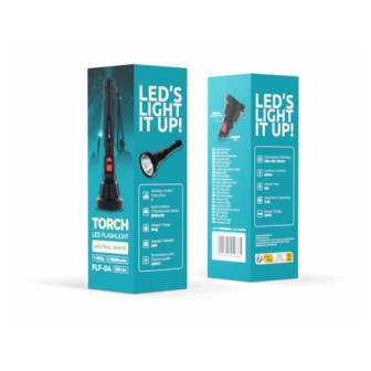 Lanterna Forever Light Flf-04 Preto 1800mah 600lm