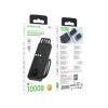 Power Bank Borofone BJ53 Preto 10000mAh 2 Input E Cabos USB/USB-C/Lightning/Micro