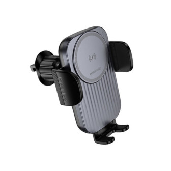 Suporte Com Carregador Borofone Bh221 Preto 15w Wireless Para Ventilação