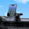 Borofone BH222 Black 15W Phone Holder With Wireless Charger For Windshield