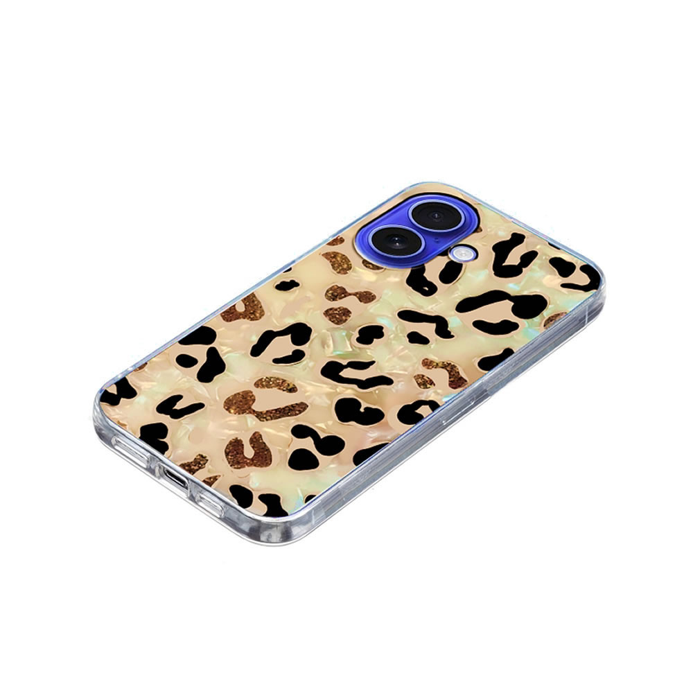 Capa Silicone Tpu Apple Iphone 16 Plus Amarelo Leopardo