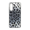 Capa Silicone Tpu Samsung Galaxy A56 Cinza Leopardo Metalizada