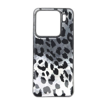 Capa Silicone Tpu Xiaomi 15 Cinza Leopardo Metalizada