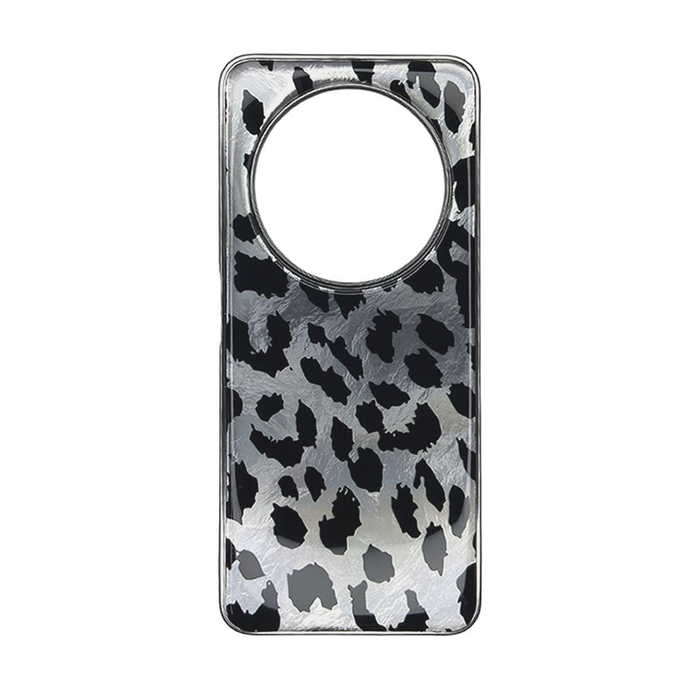 Xiaomi Redmi 14C Grey Leopard Metallic TPU Silicone Case