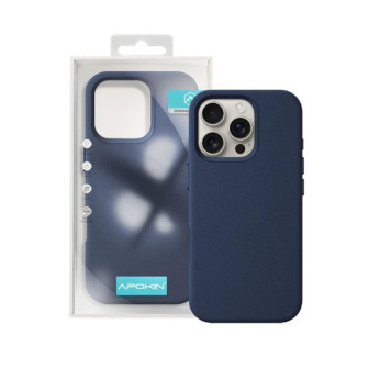Capa Silicone Dura Apple Iphone 16 Pro Max Azul Couro