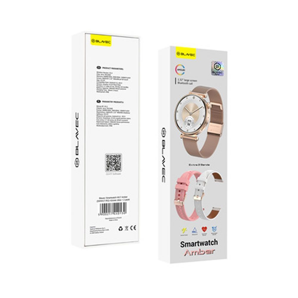 Smartwatch Blavec W17 Rosa Dourado 49mm Com Função De Chamada
