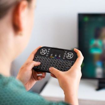 Rebel KOM0973 Black USB 2.4GHz Wireless Touchpad Keyboard