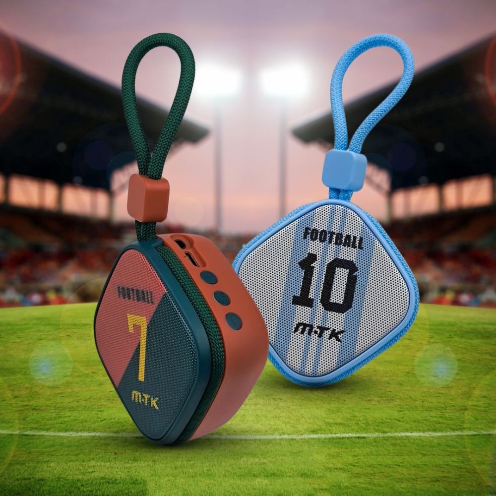 Mini Coluna Bluetooth Mtk Tf4221 Vermelho Futebol 3w 500mah