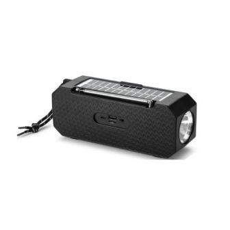Coluna Bluetooth Denver BTG-158 Preto Com Painel Solar E Lanterna