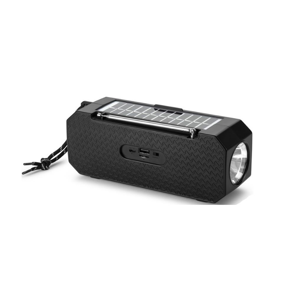 Denver BTG-158 Black Bluetooth Speaker With Solar Panel And Flashlight