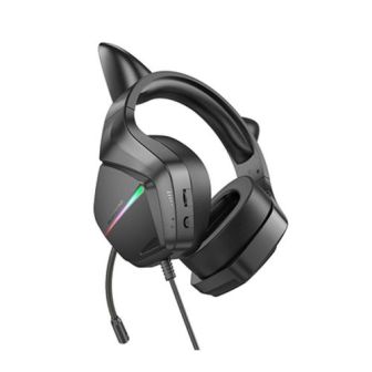 Auscultador Gaming Borofone Bo106 Preto 3.5mm 2m Cat Ear