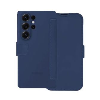 Capa Flip Cover Samsung Galaxy S25 Ultra Azul Suave Com Protetor De Câmera