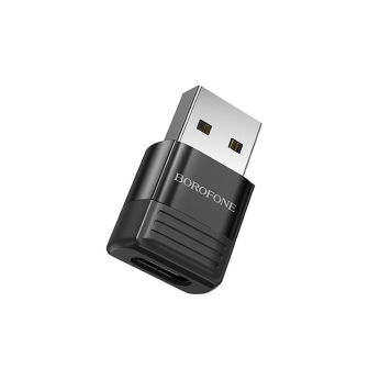 Borofone BV18 ​​Black USB-A To USB-C 3A 5V Adapter
