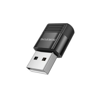 Adaptador Borofone BV18 Preto USB-A Para USB-C 3A 5V