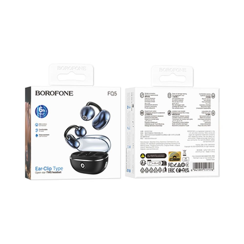 Earbuds Borofone FQ5 Preto Ear-Clip TWS