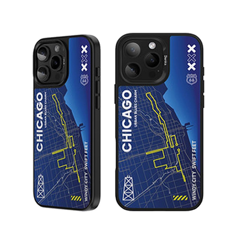 Apple iPhone 16 Pro Max Blue Chicago City TPU Silicone Case