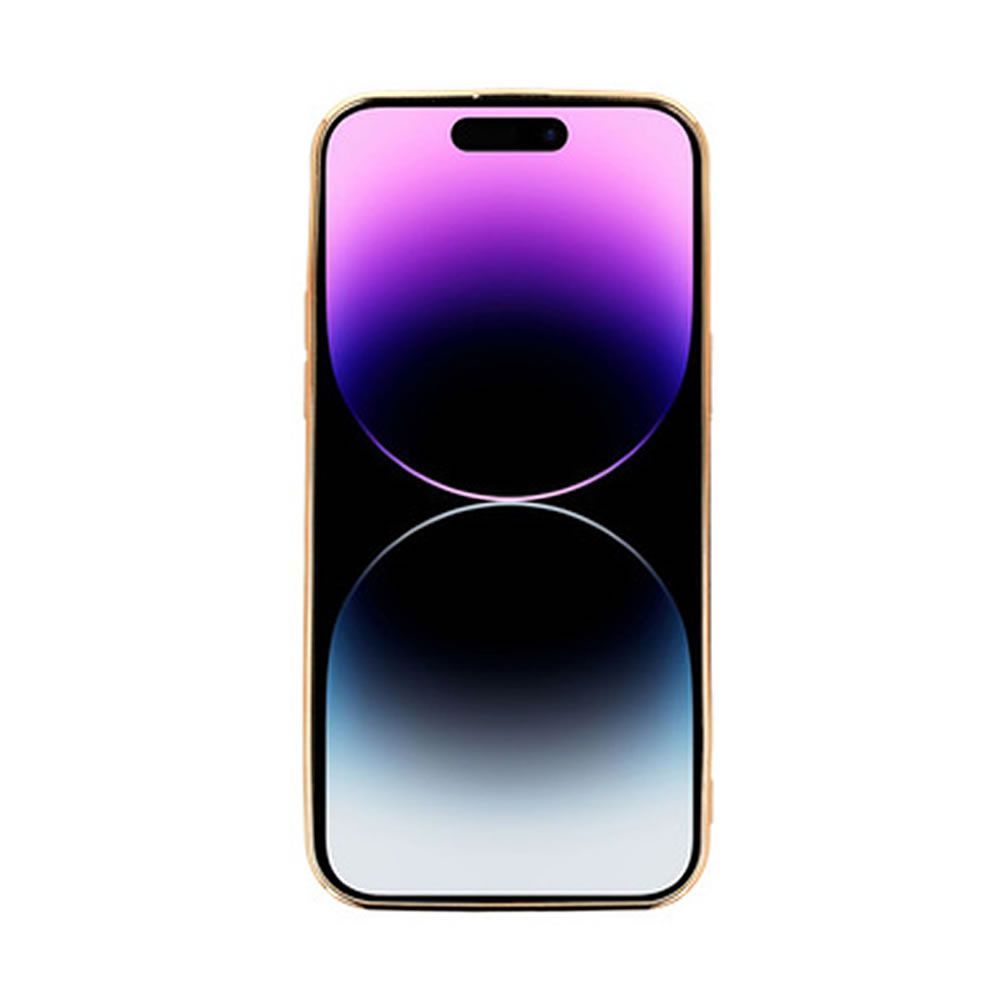 Apple iPhone 14 Pro Pink Silicone Gel Case With Chain Design 3