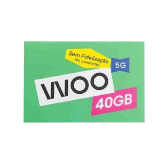 WOO SIM Card 1500 minutes/SMS 40GB Net