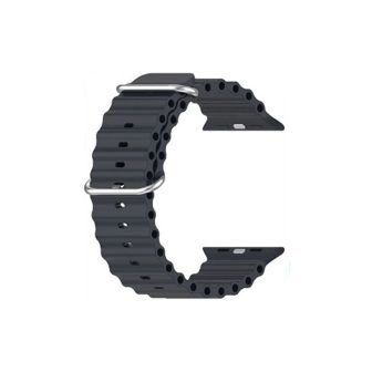 Apple Watch 38mm/40mm/41mm Black Silicone Bracelet