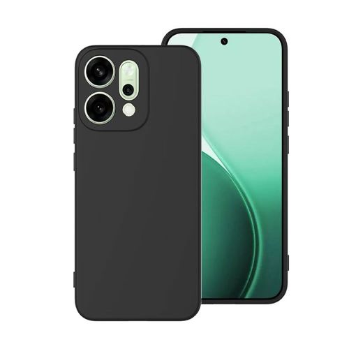 Capa Silicone Gel Oppo Reno14 Preto Com Protetor De Câmera