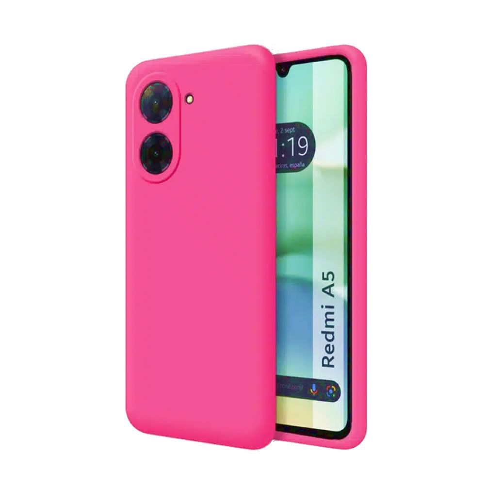 Capa Silicone Gel Xiaomi Redmi A5 Rosa Choque Com Protetor De Câmera
