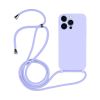 Apple iPhone 12 Pro Max Lilac Silicone Case With Camera Protector And String