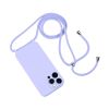 Apple iPhone 12 Pro Max Lilac Silicone Case With Camera Protector And String