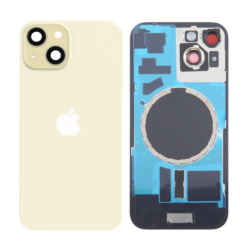 Tampa Traseira Apple Iphone 15 Amarelo Com Lente de Câmera