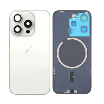 Tampa Traseira Apple Iphone 15 Pro Titânio Branco Com Lente de Câmera