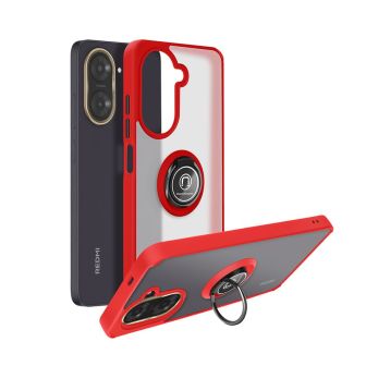 Xiaomi Redmi A5 Red TPU Silicone Case With Magnetic Finger Ring