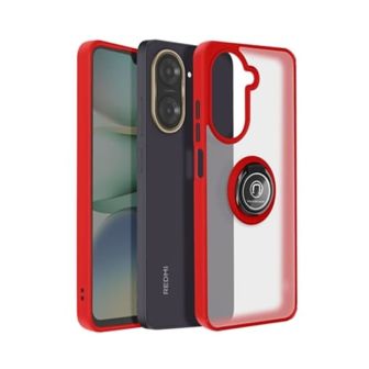 Capa Silicone TPU Com Anel De Dedo Magnético Xiaomi Redmi A5 Vermelho
